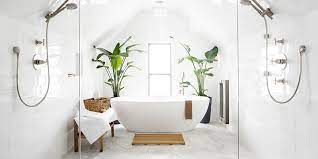 Just a dab of color. 20 White Bathrooms That Give Sleek A New Meaning Lonny
