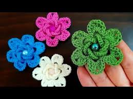 Bu 3d Cicegi Cok Seveceksiniz Knit Flower Making Tig Isi Orgu Cicek Yapimi Youtube Tig Isleri Tig Isi Orguler Orgu
