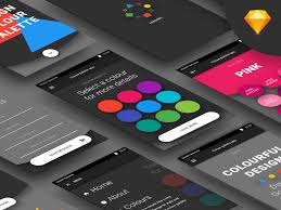 Trending apps graphic & design for android. Android Color Palette App Sketch Freebie Uxfree Com