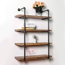 Maybe you would like to learn more about one of these? 2 Pack Industrial Wall Mount Iron Pipe Shelf Shelves Shelving Bracket Vintage Retro Black Diy Open Bookshelf Diy Storage Office Room Kitchen Not Included Planks 50 Tall 8 Deep Walmart Com Walmart Com