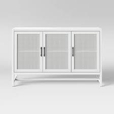 Decorative cabinet door wire mesh insert for elegant custom closet doors and cabinets from rylex custom cabinetry & closets, orange county, ny. Warwick 3 Door Accent Tv Stand For Tvs Up To 59 Threshold Target