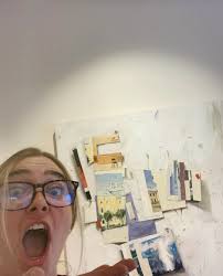 Praxis in the Arts! Sophie Tight '23 shared images from her internship at  Sarah Shepard Gallery in Larkspur. She is having an amazing time and  captured these selfies with the art in