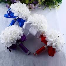 Check out our silk flowers royal blue roses selection for the very best in unique or custom, handmade pieces from our shops. Beautiful White Crystal Roses Pearl Bridesmaid Purple Royal Blue Wedding Bouquet Bridal Artificial Silk Flowers Decoration 2019 Artificial Dried Flowers Aliexpress