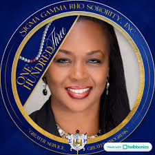 Rasheeda Liberty, the 25th International Grand Basileus of Sigma Gamma Rho  just made it official! 💙💛 The sorority is now officially a member of the  100 CLUB of the Divine Nine! #SigmaGammaRho #SGRho100