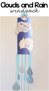 Clouds And Rain Weather Windsock Craft Weather Crafts Preschool Crafts Rainy Day Crafts