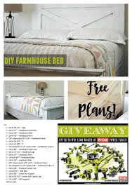 Free Farmhouse Bed Plans Available Power Tool Giveaway Farmhouse Bedding Diy Farmhouse Bed Diy Furniture Renovation