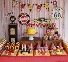 Retro Race Car Birthday Party Dessert Table In 2020 Race Car Birthday Party Race Car Birthday Cars Birthday Parties