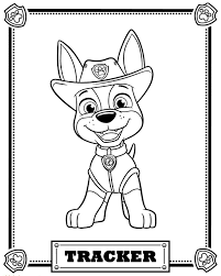 Tracker Paw Patrol Front Kleurboek Kleurplaten Disney Kleurplaten