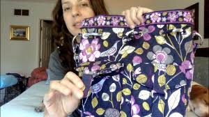 Vera bradley patchwork wristlet bag plum petals floral nightingale rhythm blue. Vera Bradley Bag Of The Day Quick Draw In Floral Nightingale Youtube