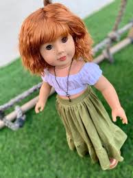 PREORDER Custom doll wig for 18" American Girl Dolls - Vegan Mohair - –  ZaZou Dolls