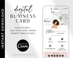I have mentioned a few digital business card creators that are useful for you. Digital Business Card Template Modern Business Card For Etsy In 2021 Digital Business Card Business Card Template Design Modern Business Cards