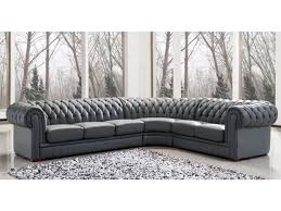 Avec ce grand canapé panoramique 6 places, vous accueillez vos amis et famille avec confort et style. Grand Canape D Angle Capitonne Gris Chesterfield Vente De Canape D Angle Conforama