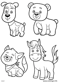 Tu as fini ton carnet de coloriage que mamie t'a acheté le mois dernier ? Coloriage Chien Ours Cheval Chat Animaux Dessin Chien A Imprimer