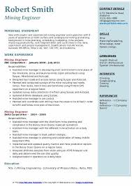 Benefits of mechanical engineering resumes. Mining Engineer Resume Samples Qwikresume
