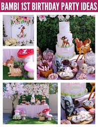 Bambi printable banner backdrop 60x27, bambi birthday banner large bambi baby shower printable banner, bambi party supplies. Gorgeous Bambi 1st Birthday Party Pretty My Party Party Ideas