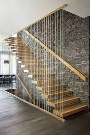 Cantilevered White Oak Specialized Stair Rail Stair Railing Design Stairs Design Modern Stairway Design