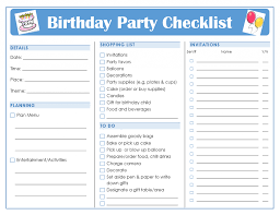 Birthday Party Planning Checklist Printable Free Printable Birthday Party Checklist Birthday Party Checklist Birthday Party Planner Birthday Party Planning Checklist