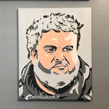 8x10 ORIGINAL hodor's Game Game of Thrones Acrylic Pop Art Painting  Kristian Nairn Stark Winterfell GOT HBO Hold the Door