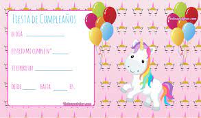 Todas las invitaciones se personalizan con la información que nos envíe el cliente al momento de la compra: Candy Bar De Unicornios Para Descargar E Imprimir Gratis Todo Candy Bar Invitaciones De Cumpleanos Invitacion De Unicornio Invitaciones Unicornio