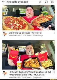 Nikocado Avocado Kk Al We Broke Up Because I M Too Fat More Nikocado 153k Views
