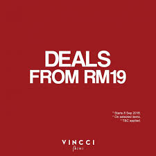 Ioi city, a mixed used developments through its retails and commercial components. Vincci Mini Promotion Deals From Rm19 At Padini Concept Store Start From 8 September 2018