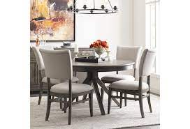 Find the perfect home furnishings at hayneedle, where you can buy online while you explore our room designs and curated looks for tips, ideas & inspiration to help you along the way. Kincaid Furniture Cascade Round Dining Table Set With 4 Chairs Lindy S Furniture Company Dining 5 Piece Sets