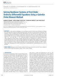 2.2 application to mixing problems: Pdf Solving Nonlinear Systems Of First Order Ordinary Differential Equations Using A Galerkin Finite Element Method