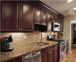 How To Pair Countertop Colors With Dark Cabinets Trendy Kitchen Backsplash Brown Kitchen Cabinets Backsplash With Dark Cabinets