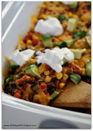 Rice and beans | slow cooker recipes. Slow Cooker One Pot Mexican Rice And Beans With Avocados 365 Days Of Slow Cooking And Pressure Cooking
