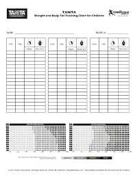 Body Fat Tracking Chart For Children R0