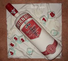 Design Birthday Cake Liquor Bottle Smirnoff Vodka Bottle Cake Bottle Cake Cake Vodka Liquor Bottle Cake