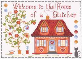 You will be notified by email as soon as this item is available to purchase. Welcome To The Home Of A Stitcher Cross Stitch Chart Annick Abrial Stitchybox