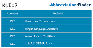 Maybe you would like to learn more about one of these? Apa Yang Kli Maksudkan Definisi Kli Pencari Singkatan
