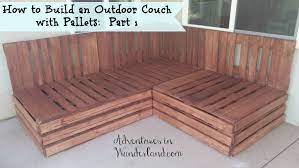 How To Build An Outdoor Couch With Pallets Part 1 Pallet Furniture Outdoor Diy Pallet Couch Pallet Couch Outdoor