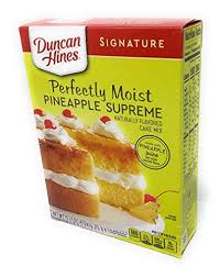 The fruity flavor makes it a refreshing summer dessert! Amazon Com Duncan Hines Signature Pineapple Supreme Cake Mix 4 Pack Grocery Gourmet Food