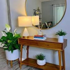Mid Century Console Acorn In 2020 Entryway Table Decor Entryway Table Modern Mid Century Console