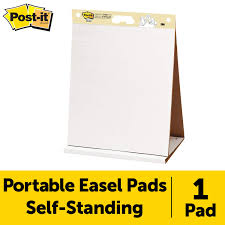 Post It Super Sticky Tabletop Easel Pad 20 X 23 Inches 20 Sheets Pad 1 Pad Portable White Premium Self Stick Flip Chart Paper Sharpie Flip Chart