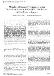 Enrol now for a levels directly through afterschool.my. Pdf Modeling Of Extreme Temperature Using Generalized Extreme Value Gev Distribution A Case Study Of Penang Suraiya Kassim Academia Edu