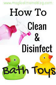 Put liquid into a spray bottle. How To Clean And Disinfect Bath Toys Magical Mama Blog Bath Toys Kids Bath Toys Baby Bath Toys