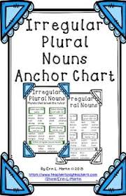 irregular plural noun anchor chart noun anchor charts