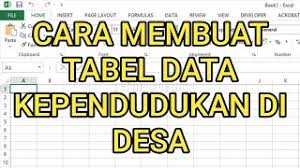 Cara membuat userform input data di excel. Cara Membuat Data Penduduk Youtube