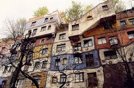 Bild von hundertwasserhause von plochingen 53cmx50cm. Hundertwasserhaus Pisos De Baix Cost A Viena Dom Arhitektura Zdaniya