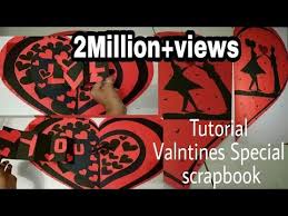 Tutorial Valntines Day Special Black N Red Heart Shape Scrapbook Artshub Handmade S Youtube Romantic Scrapbook Diy Crafts For Gifts Cute Birthday Gift