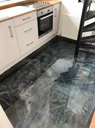 Maybe you would like to learn more about one of these? Kitchen Floor Using Coin Cast Epoxy Resin And Metallic Tints Flooring Epoxy Floor Kitchen Remodel Design