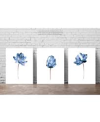 Lotus Flower Illustration Water Flowers Print Floral Painting Abstract Blue Flower Poster Wa Watercolor Flowers Paintings Floral Painting Flower Illustration
