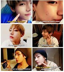 A Story Of V And His Pimple Friend Bts Funny Bts Boys Bts V Abs