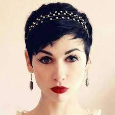 The Beauty Trends That Are Putting 2019 On The Map Pixie Hair Accessories Short Wedding Hair Headband Hairstyles