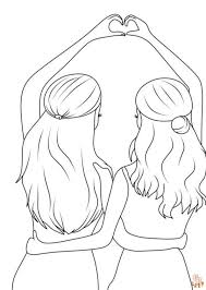 desenho para colorir de melhores amigas tumblr