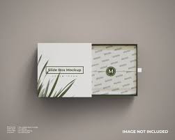 Close Up On Slide Box Mockup Isolated Slide Box Box Mockup Mockup