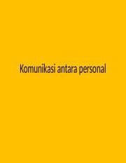 Jadi mengapakah mereka belum membaktikan diri dan dibaptis? Kuliah 6 Komunikasi Antara Personal Ppt Komunikasi Antara Personal Komunikasi Antara Personal Apakah Yang Dimaksudkan Komunikasi Antara Personal Course Hero